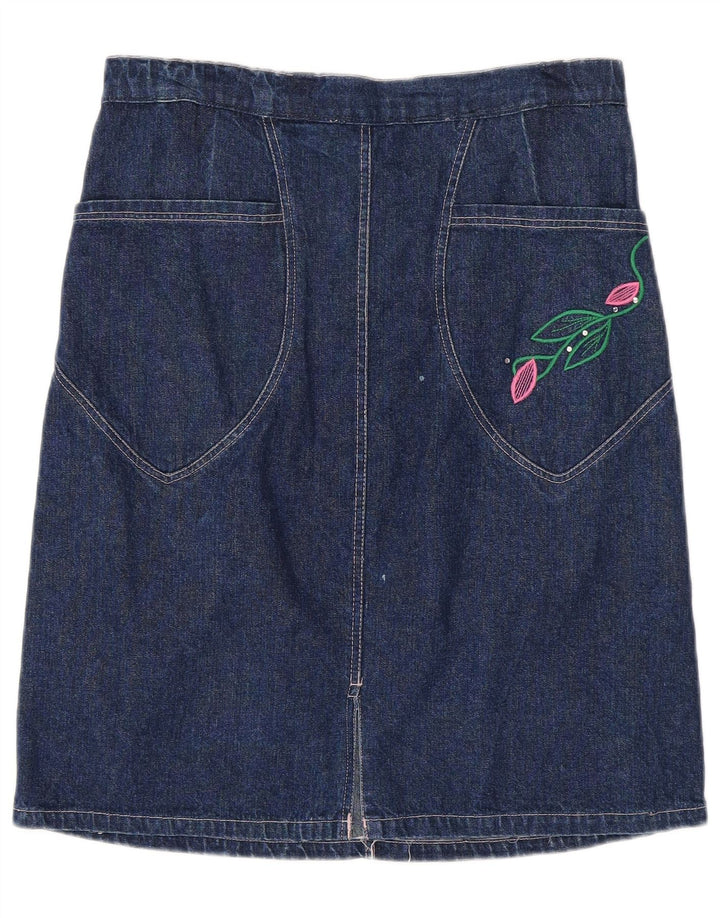 Gonna di jeans da donna VINTAGE W30 blu navy medio