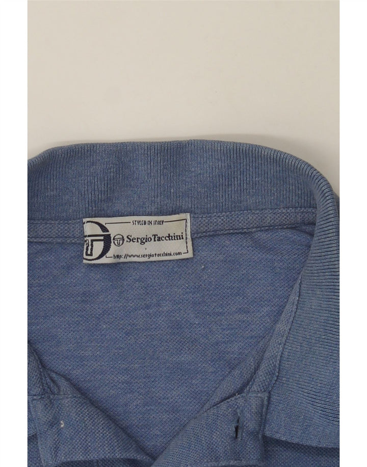 SERGIO TACCHINI Mens Polo Shirt Small Blue Cotton Vintage Sergio Tacchini and Second-Hand Sergio Tacchini from Messina Hembry 