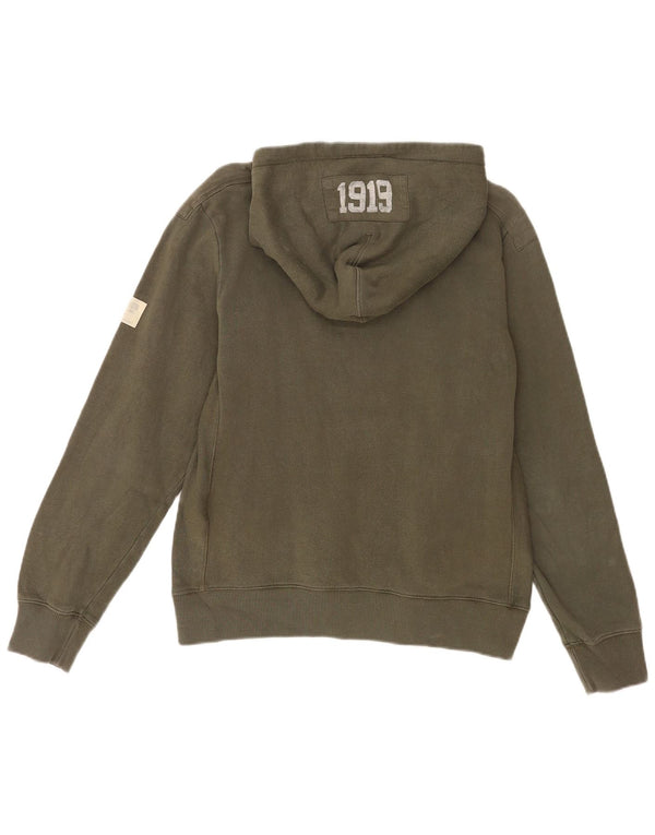 Felpa con cappuccio grafica da uomo Champion Small Green Cotton Sports