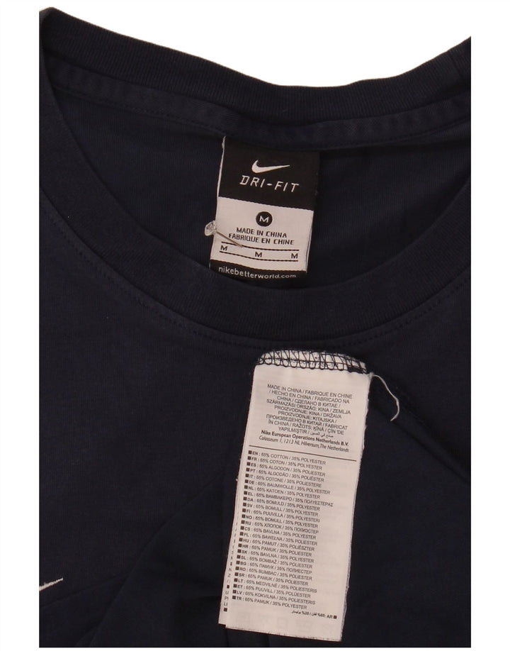 T-shirt da uomo Nike Dri Fit Top in cotone blu navy medio