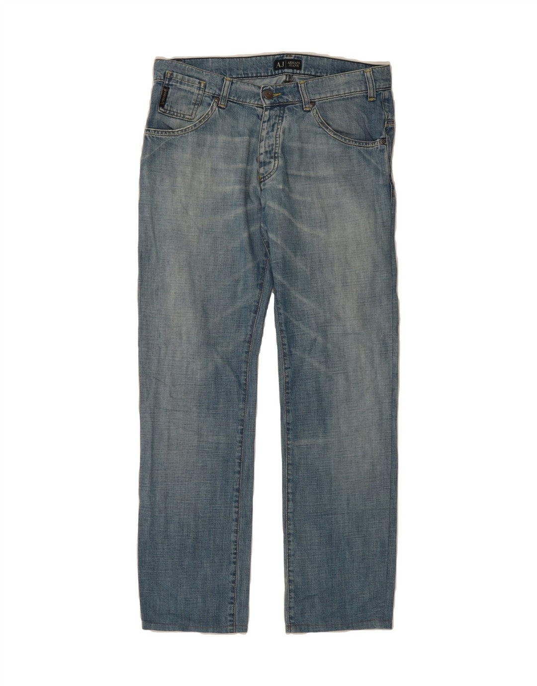 ARMANI Womens Straight Jeans W27 L27 Blue Cotton Vintage Armani and Second-Hand Armani from Messina Hembry 