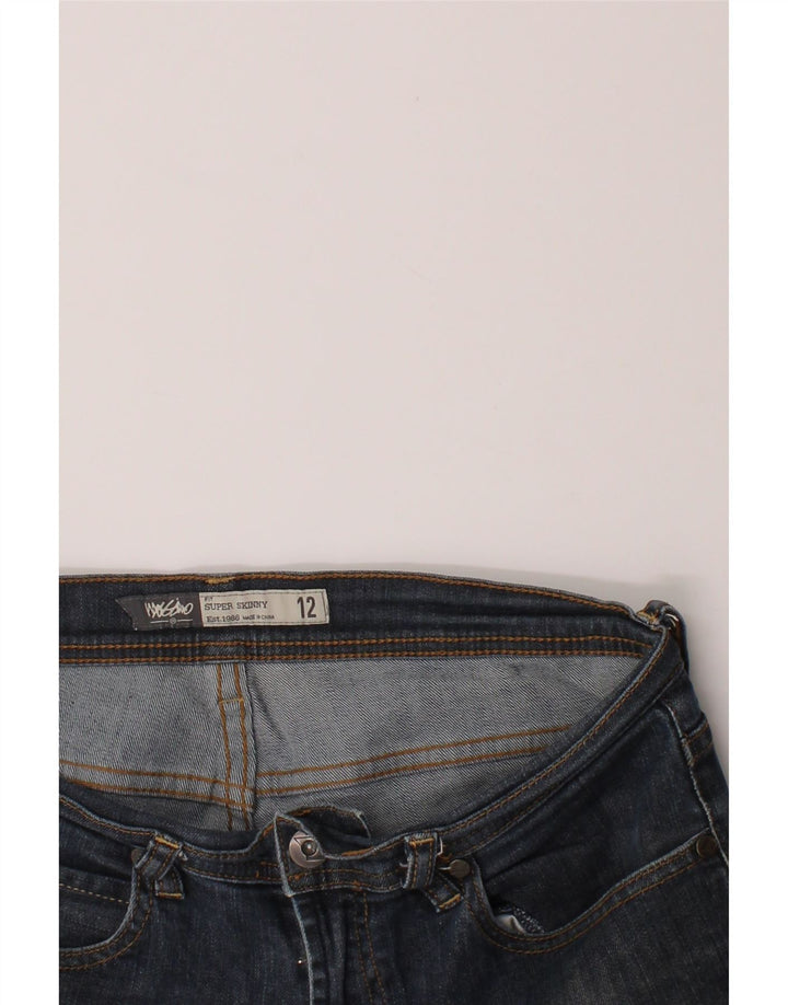 MOSSIMO Womens Super Skinny Jeans US 12 Large W32 L32 Navy Blue Vintage Mossimo and Second-Hand Mossimo from Messina Hembry 