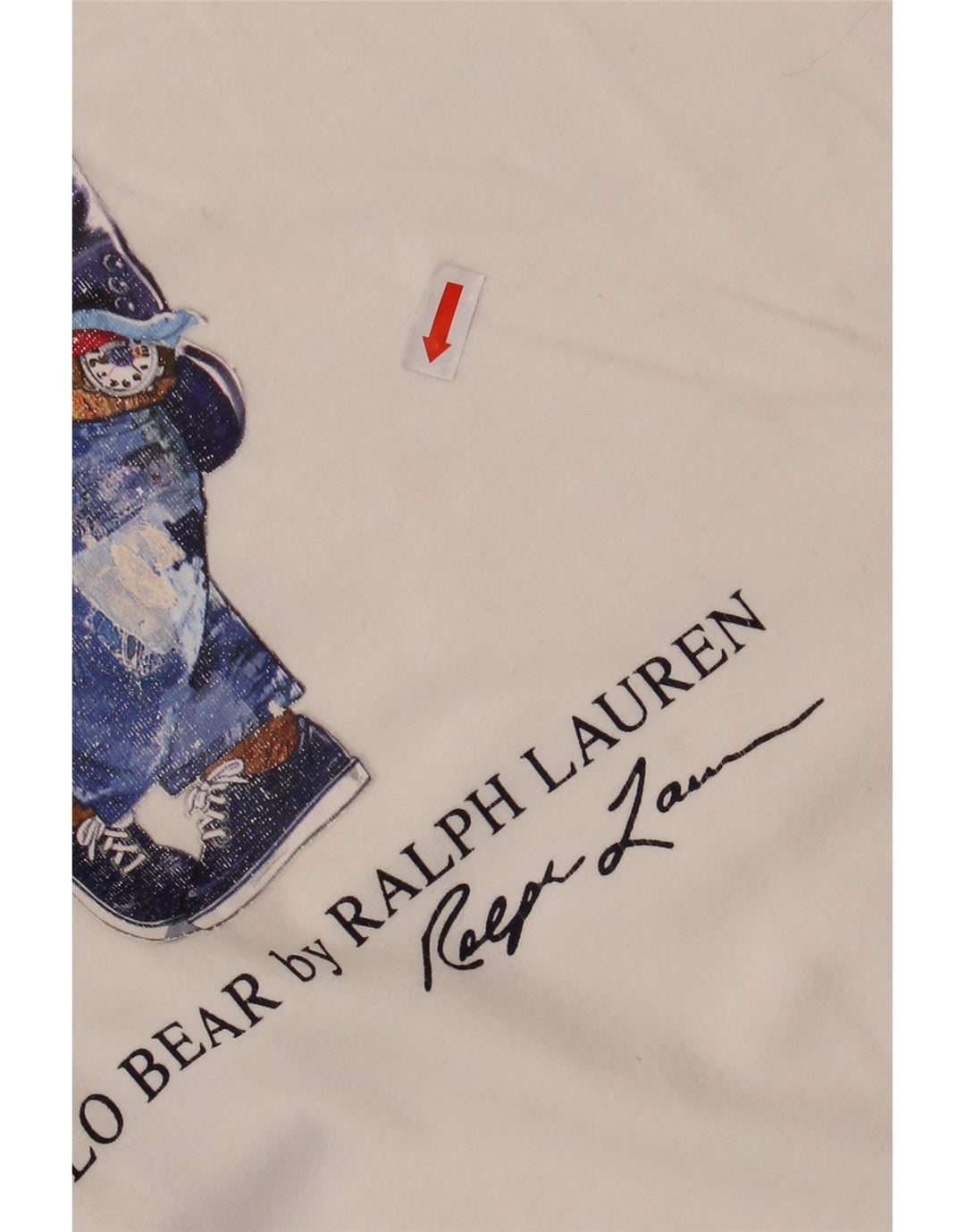 POLO RALPH LAUREN T-shirt grafica da uomo slim fit Top in cotone bianco medio
