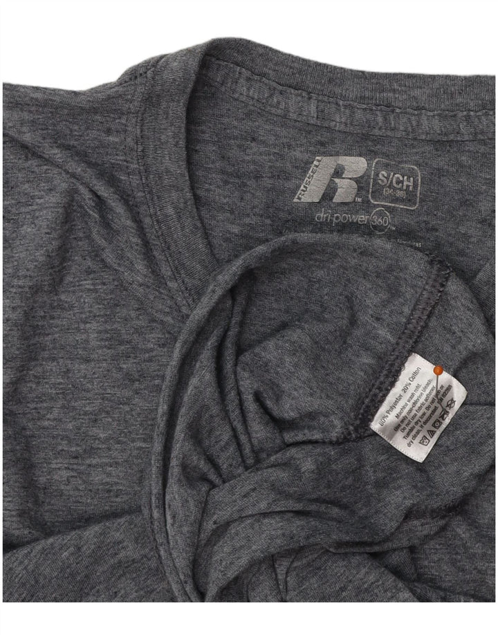 T-shirt da uomo RUSSELL ATHLETIC UK 34/36 piccola poliestere grigio