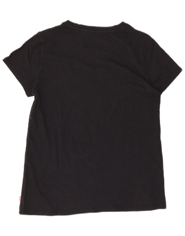 T-shirt grafica da donna Levi's Top UK 10 piccola nera