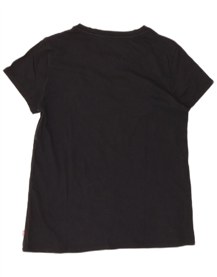 T-shirt grafica da donna Levi's Top UK 10 piccola nera