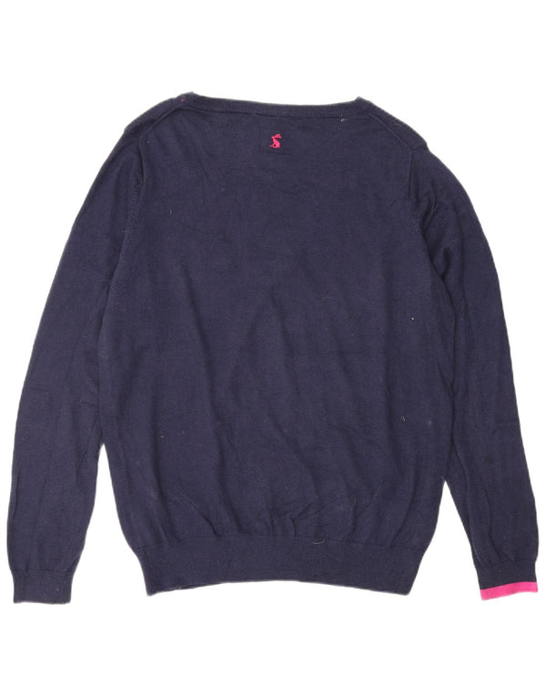 Joules Maglione da donna con scollo a barca Maglione UK 14 Large Blu Navy Natale