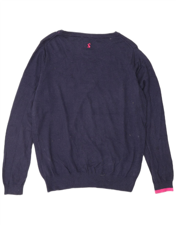 Joules Maglione da donna con scollo a barca Maglione UK 14 Large Blu Navy Natale