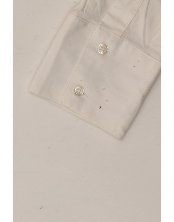 Camicia da donna vintage UK 14 cotone bianco medio