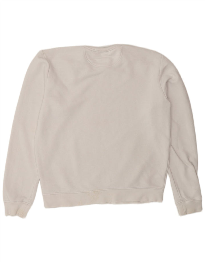 Felpa grafica da uomo Lacoste, taglia 3, piccola, in cotone bianco