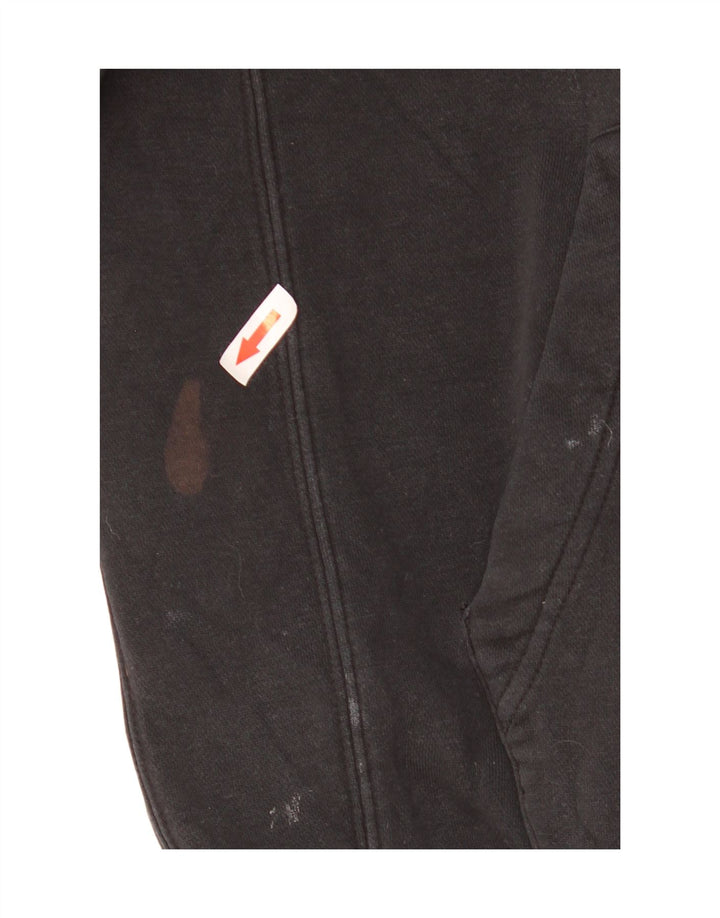 Felpa con cappuccio e zip Nike da uomo piccola in cotone nero