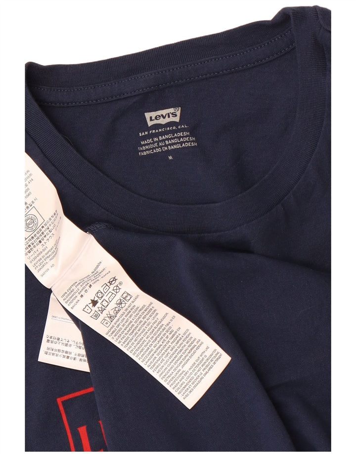 T-shirt grafica da uomo Levi's Top in cotone blu navy medio