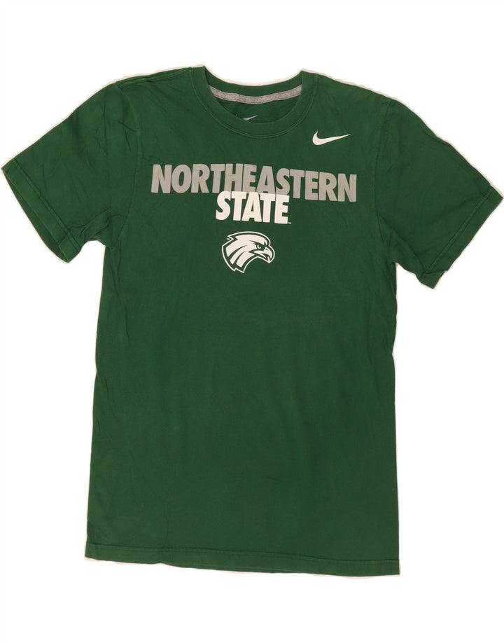 NIKE Mens Northeastern State Regular Fit Graphic T-Shirt Top Small Green Vintage Nike and Second-Hand Nike from Messina Hembry 