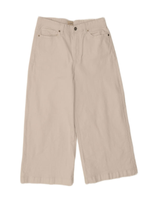 FRENCH CONNECTION Womens High Waist Capri Jeans UK 12 Medium W30 L22 White