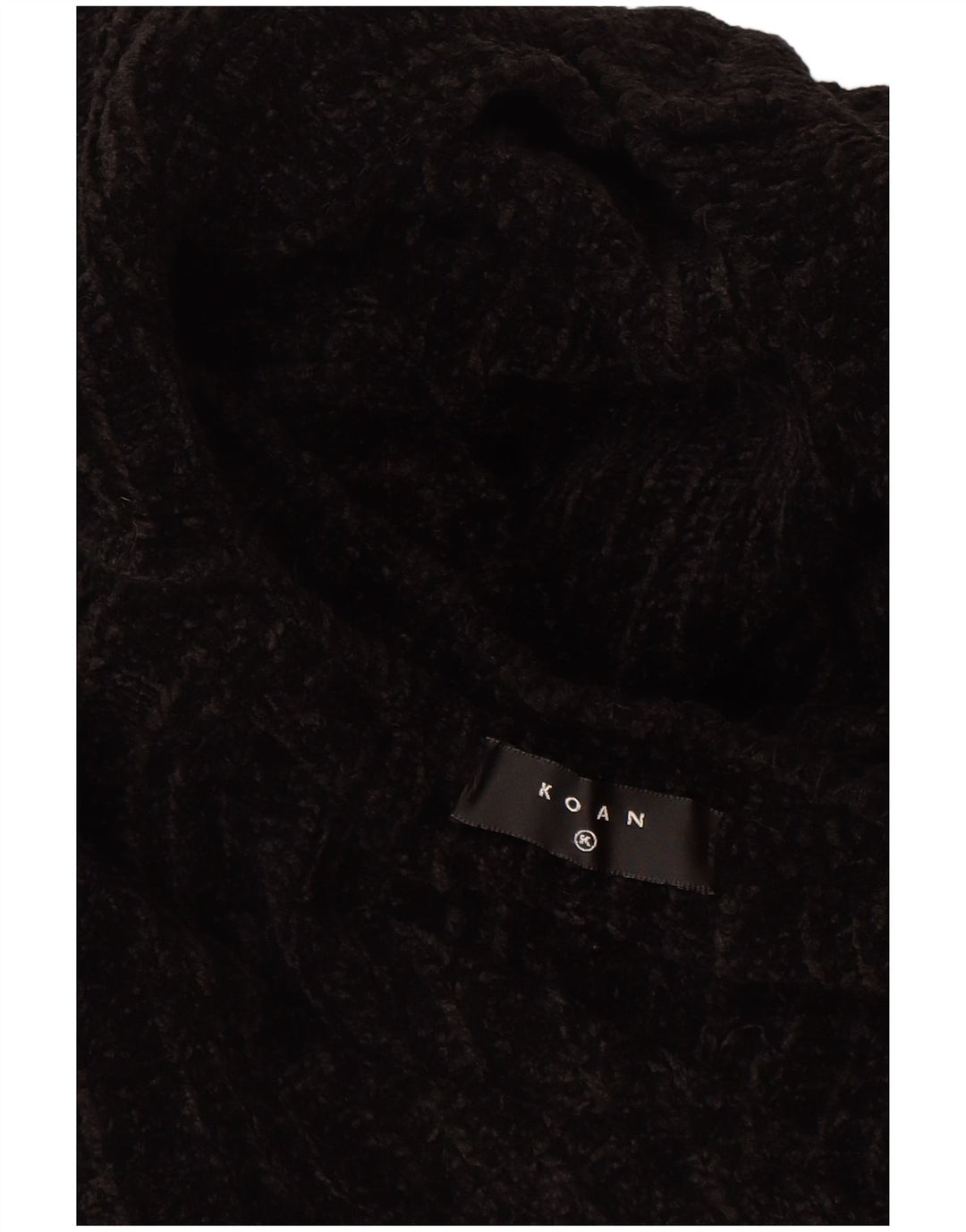 Maglione vintage da uomo con scollo a V XL in acrilico nero