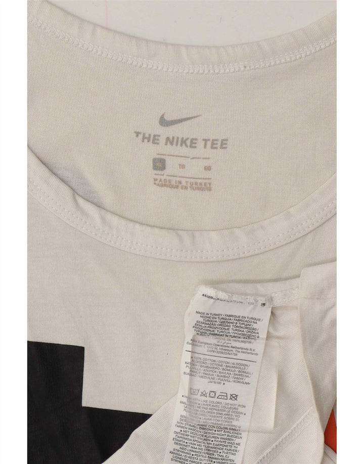 Canotta grafica Nike da uomo XL in cotone bianco