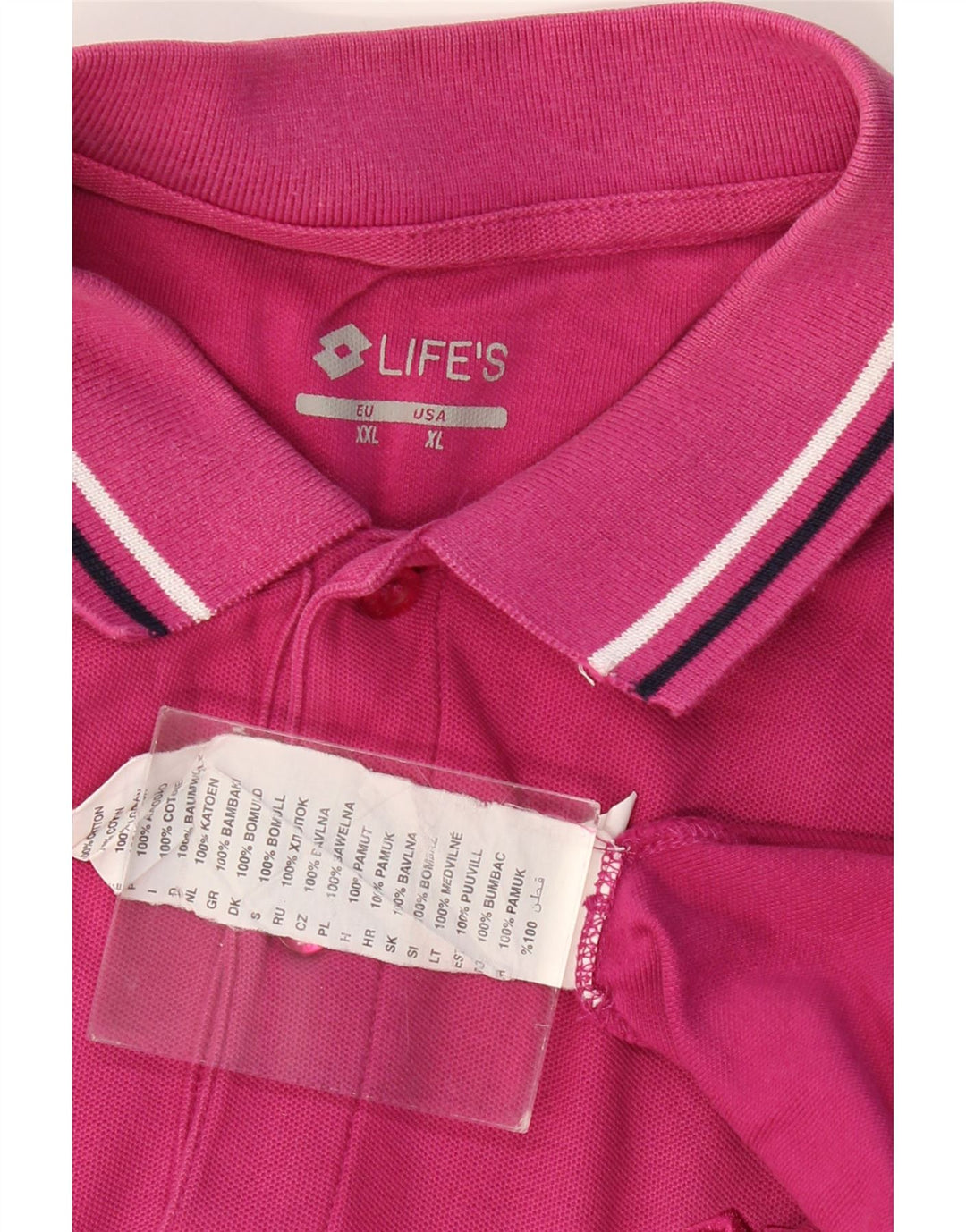 Polo da uomo LOTTO XL in cotone rosa