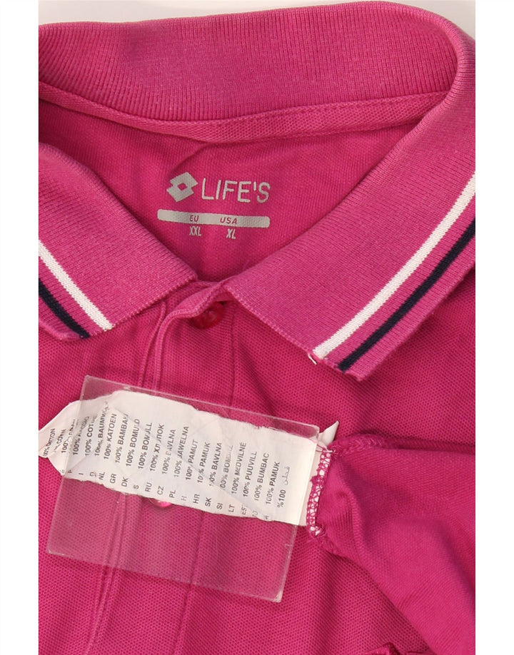 Polo da uomo LOTTO XL in cotone rosa