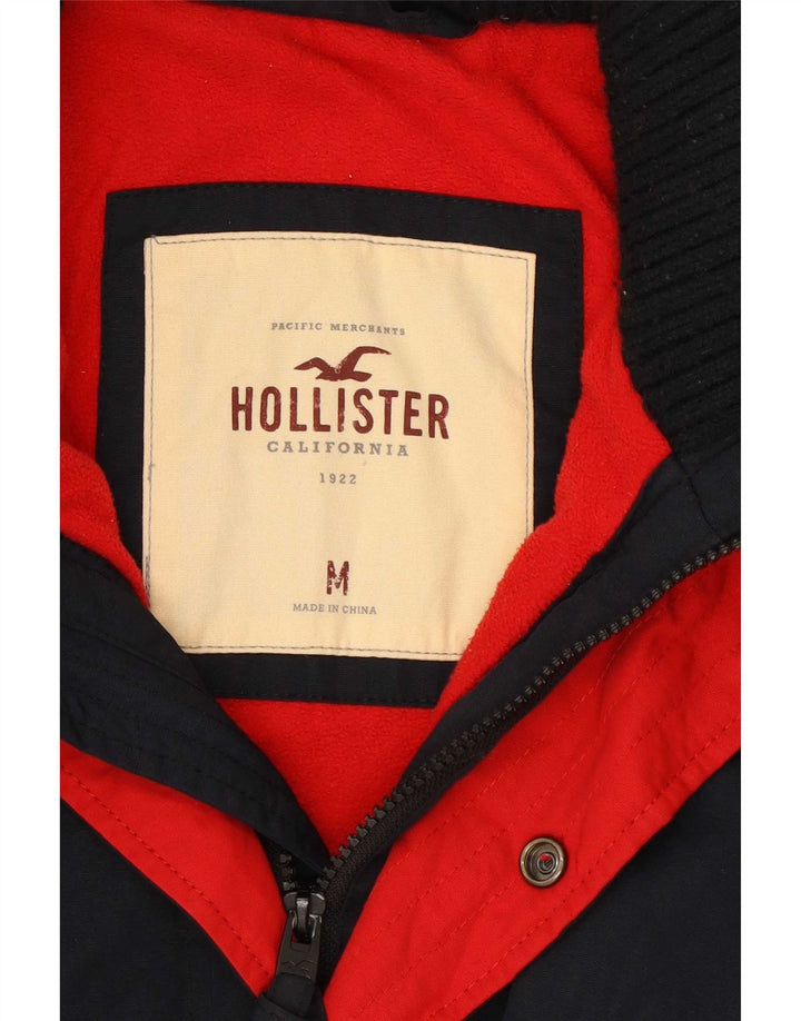 Giacca a vento da uomo Hollister UK 38 Medium Navy Blue Nylon