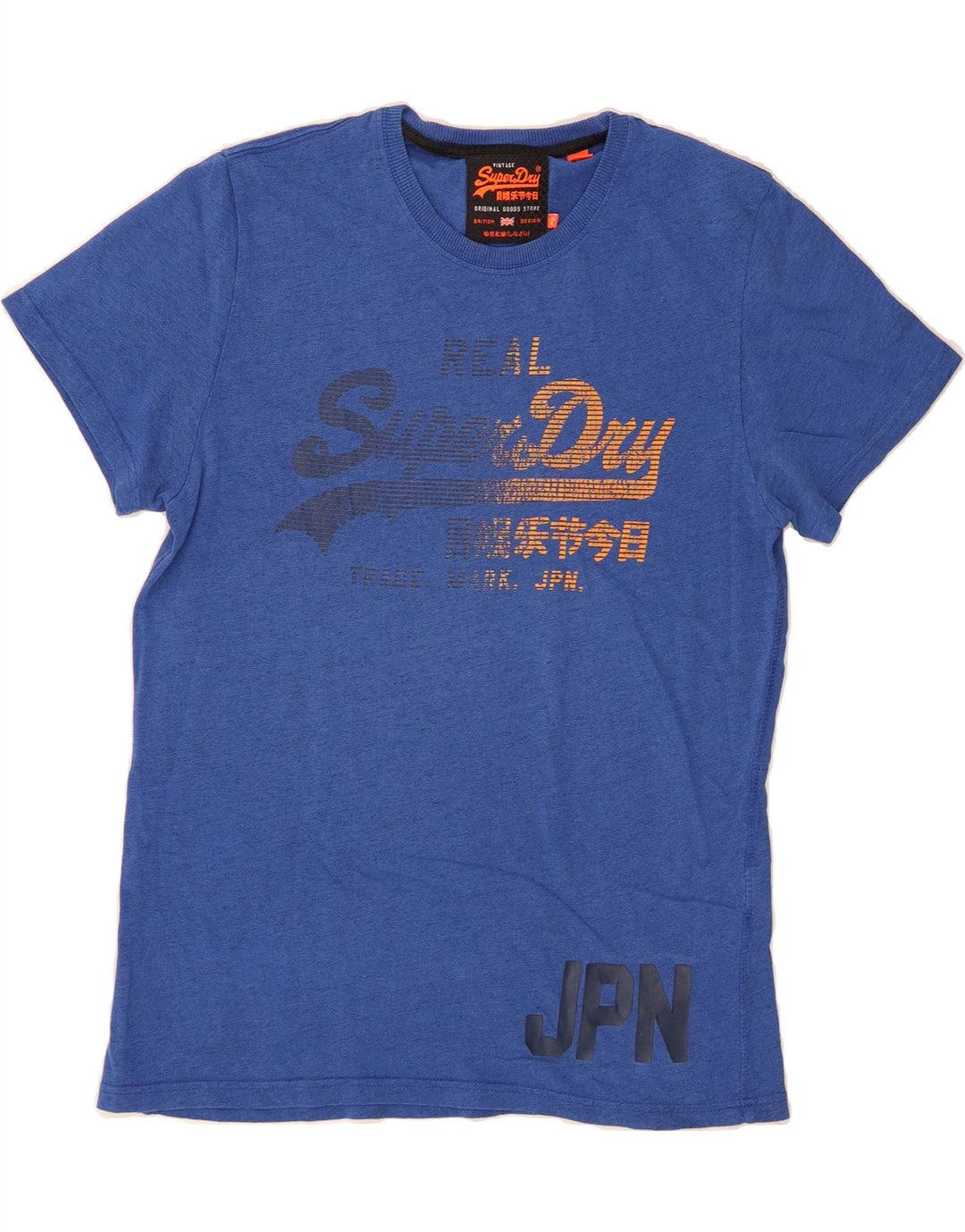 SUPERDRY Mens Graphic T-Shirt Top XL Blue Cotton Vintage Superdry and Second-Hand Superdry from Messina Hembry 