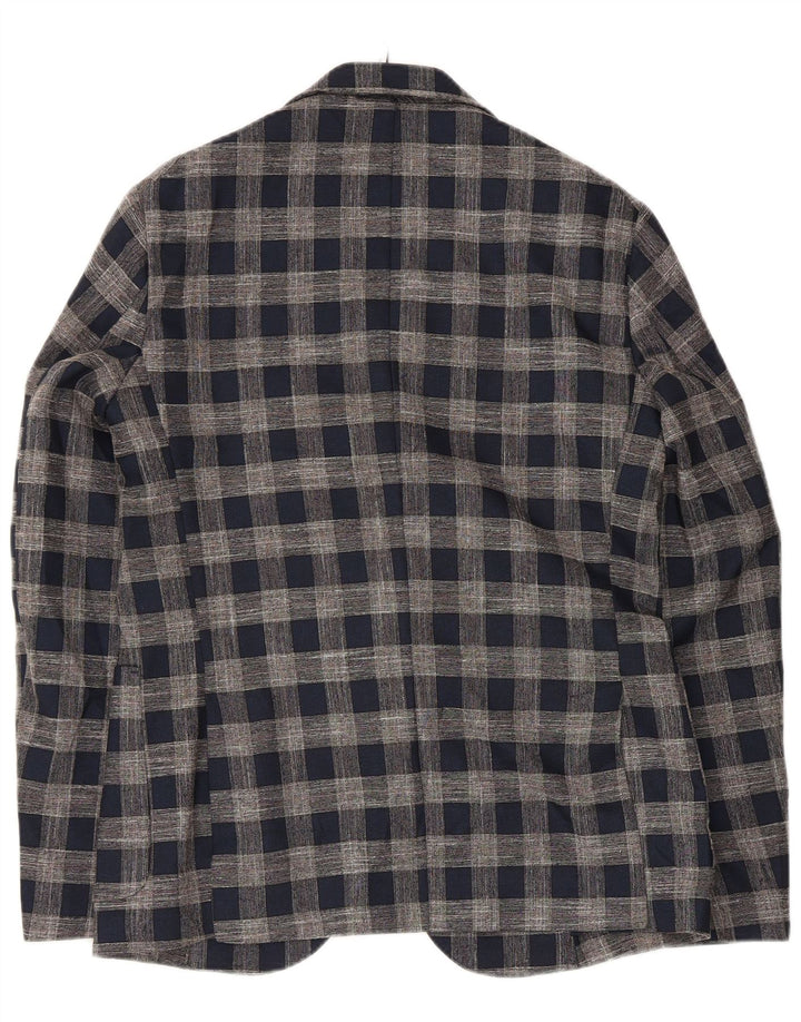 Alessandro Gilles Giacca blazer a 2 bottoni da uomo IT 48 Grigio medio a quadri
