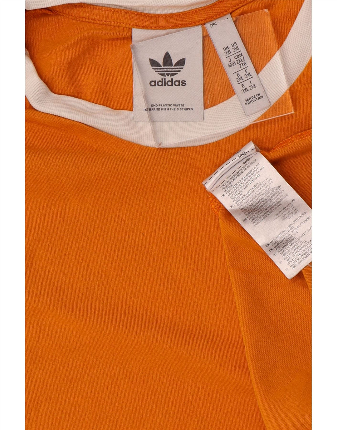 T-shirt da uomo Adidas Top 2XL in cotone arancione