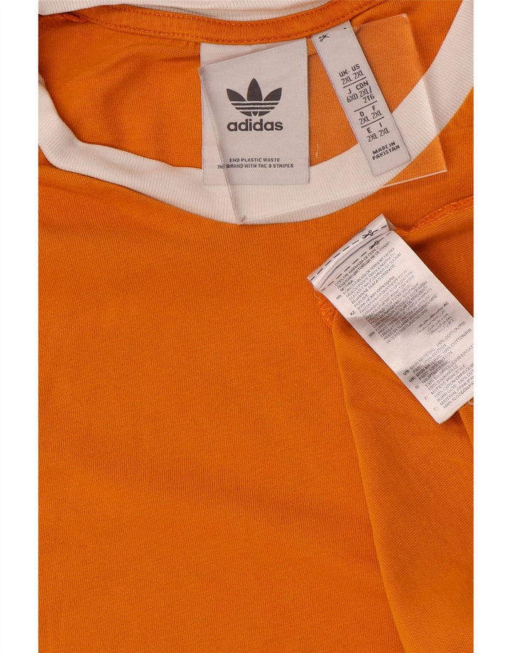 T-shirt da uomo Adidas Top 2XL in cotone arancione