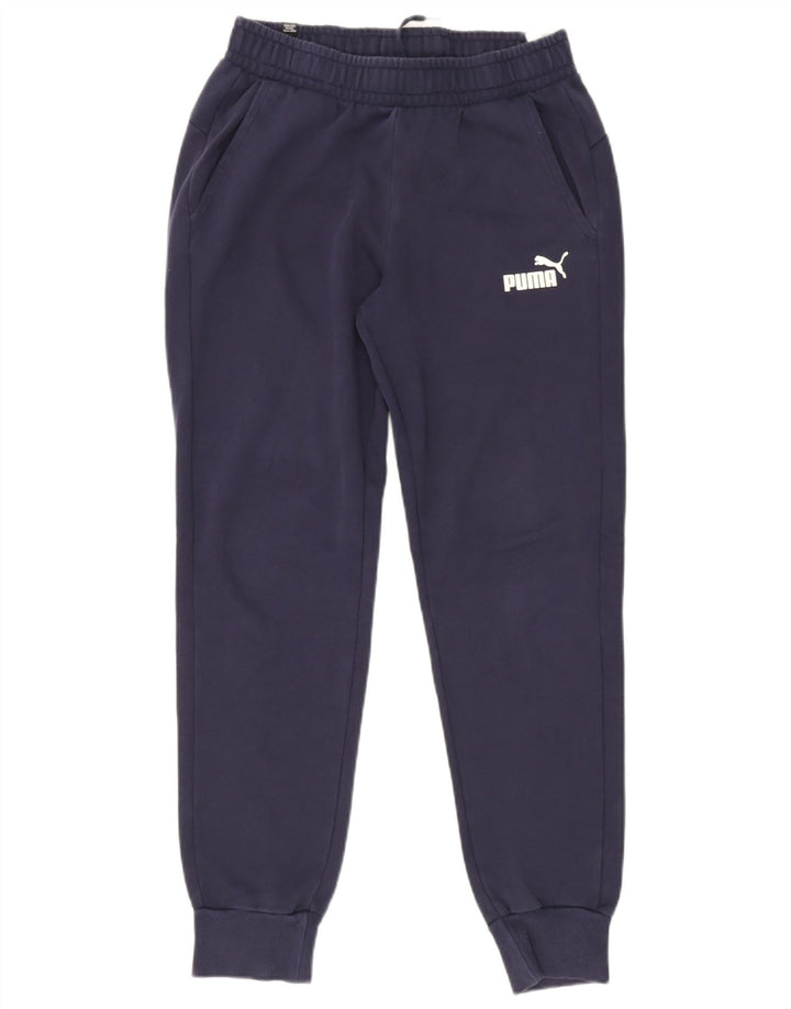 Pantaloni da tuta da uomo Puma Joggers medi in cotone blu navy