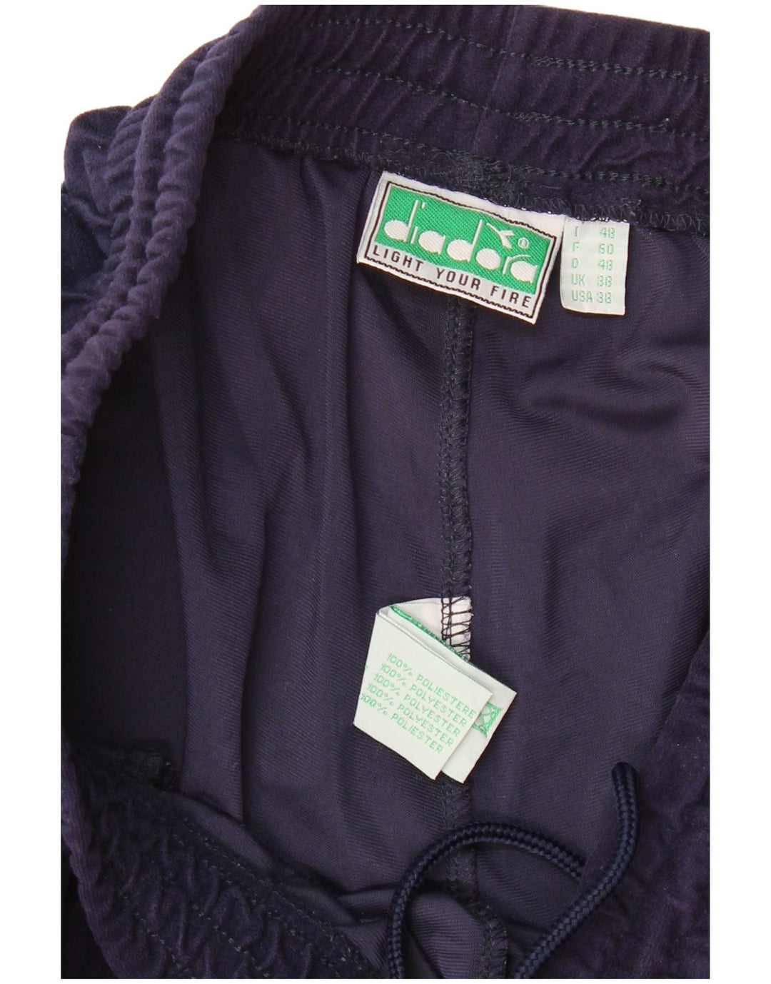 DIADORA Pantaloni da tuta da uomo UK 38 Medium Blu Navy Poliestere