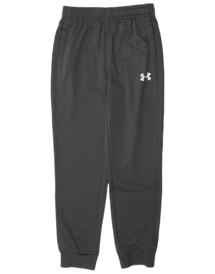 UNDER ARMOUR Boys Graphic Tracksuit Trousers Joggers 6-7 Years  Grey