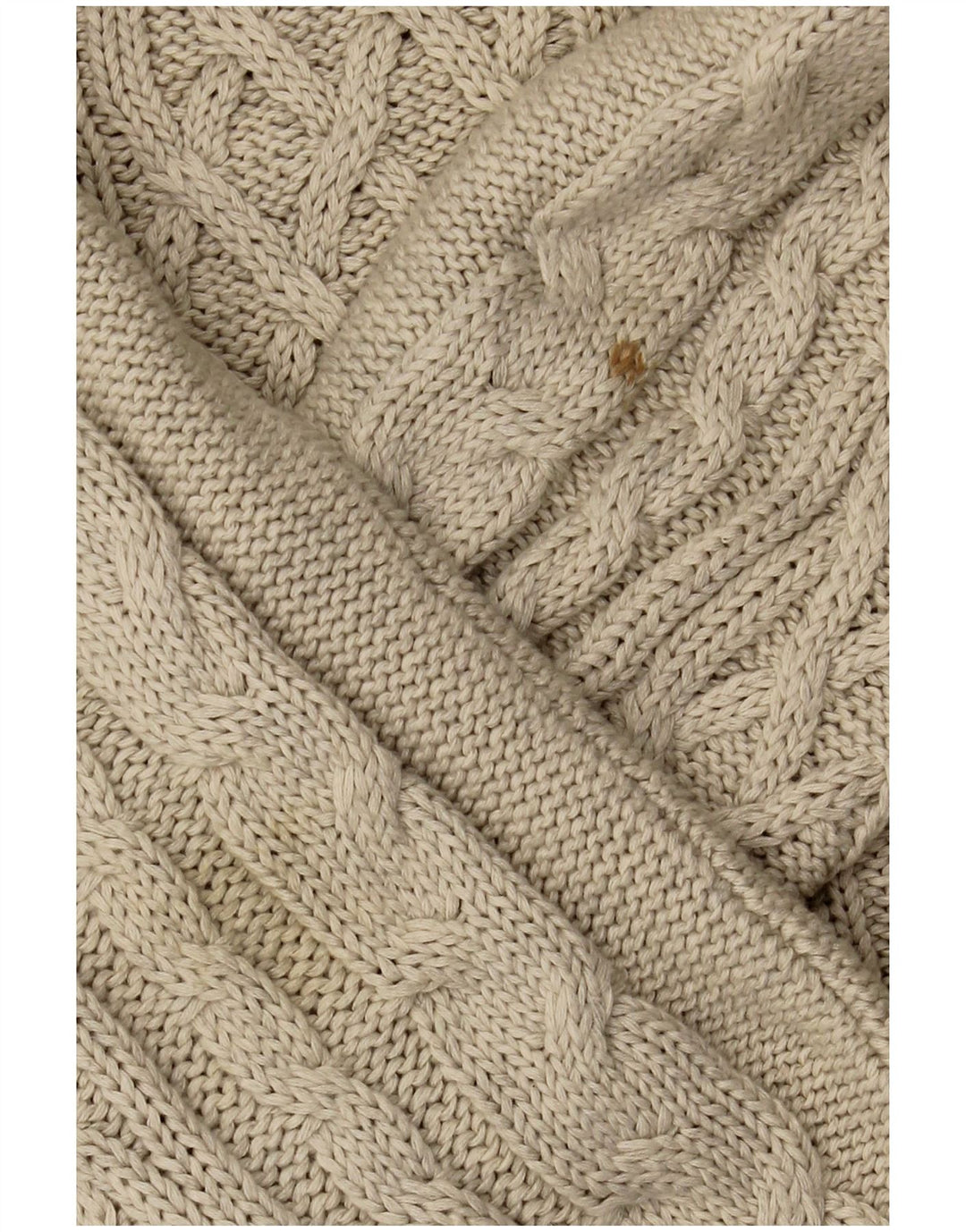 Maglione Zara da uomo con scollo a barca, grande, in cotone beige