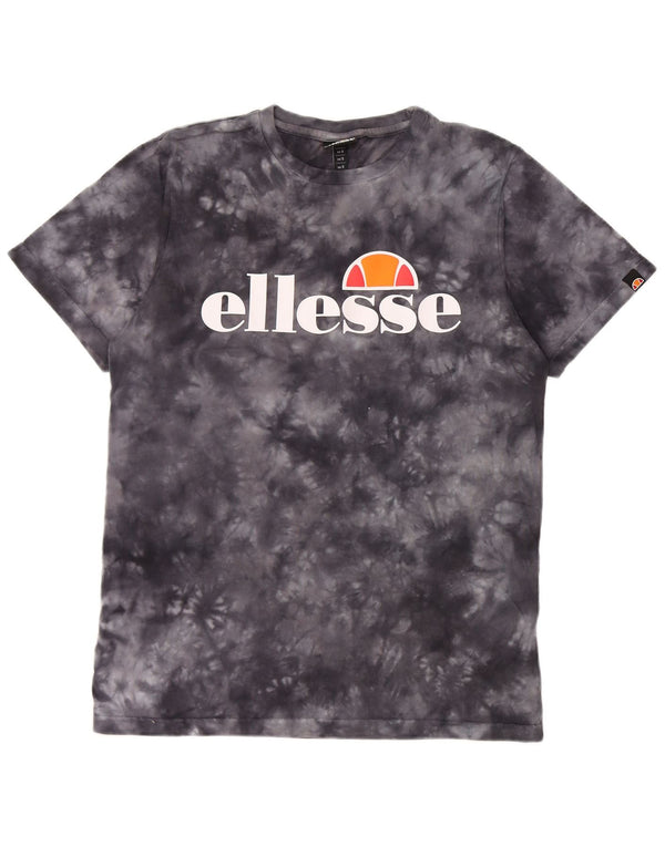 T-shirt grafica da uomo Ellesse Top Small in cotone tie-dye blu navy