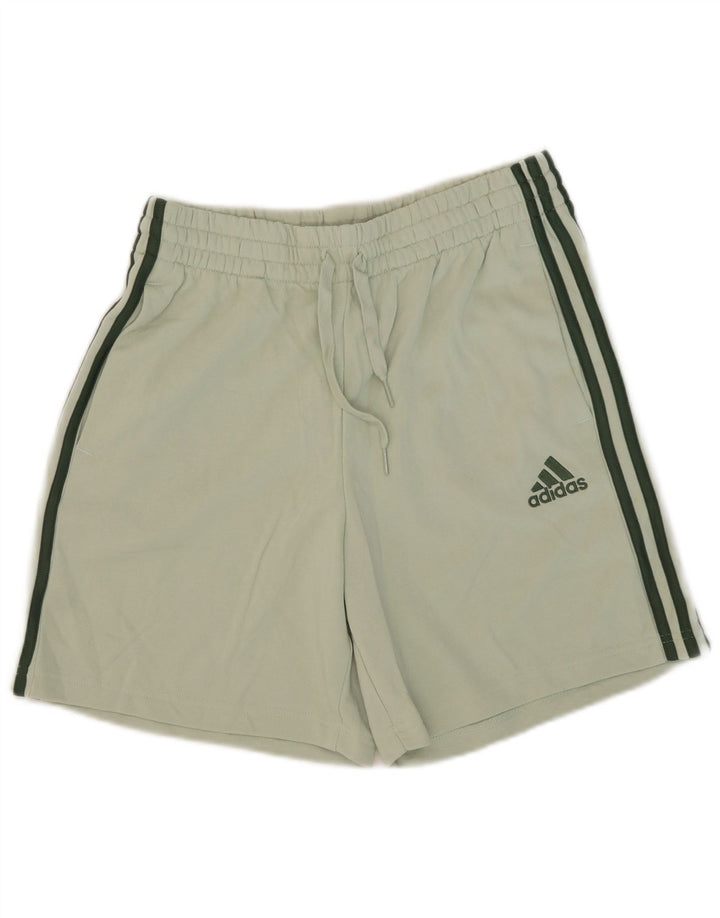 Pantaloncini sportivi Adidas da uomo in cotone verde medio