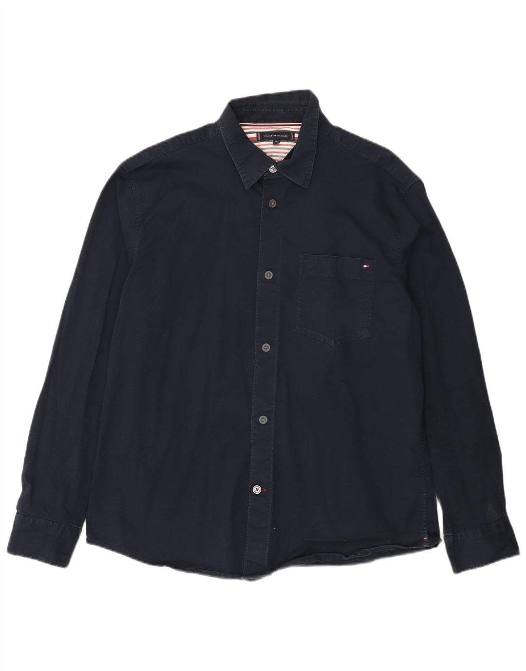 TOMMY HILFIGER Camicia da uomo XL in cotone blu navy