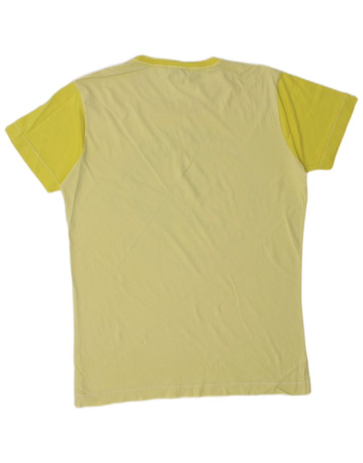 DIESEL T-shirt grafica da uomo Top Small Yellow Colourblock