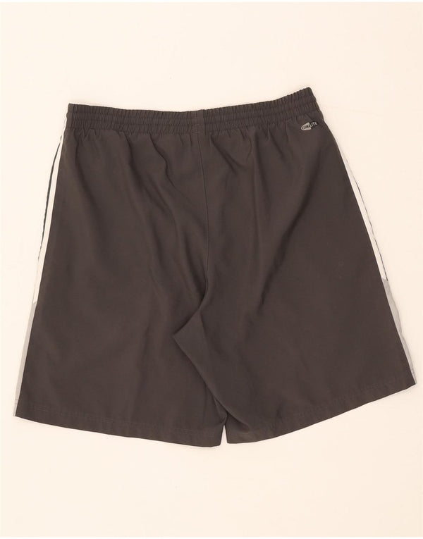 Pantaloncini sportivi Adidas Climalite da uomo, grandi, in poliestere color block grigio