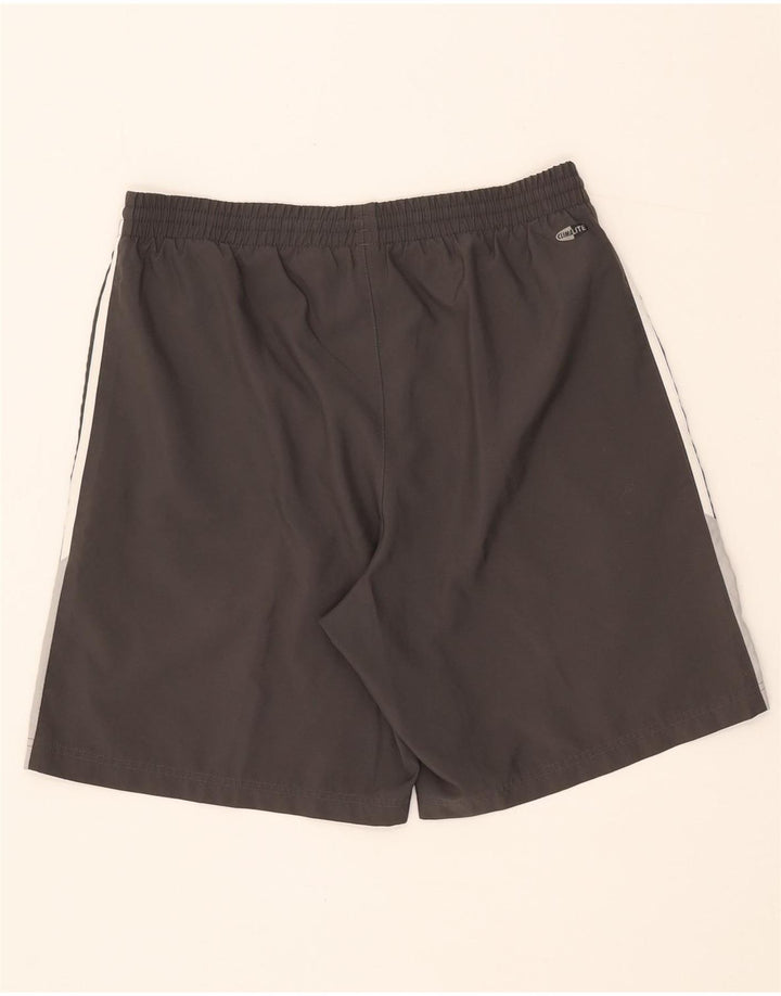 Pantaloncini sportivi Adidas Climalite da uomo, grandi, in poliestere color block grigio