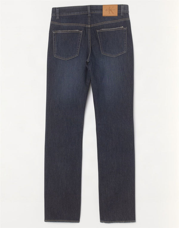 Jeans dritti da donna Calvin Klein W27 L32 cotone blu navy
