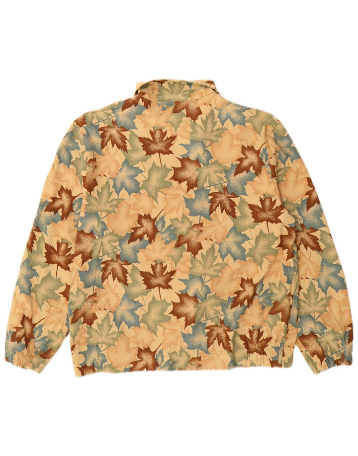 Giubbotto bomber da donna vintage UK 14 Poliestere floreale beige medio