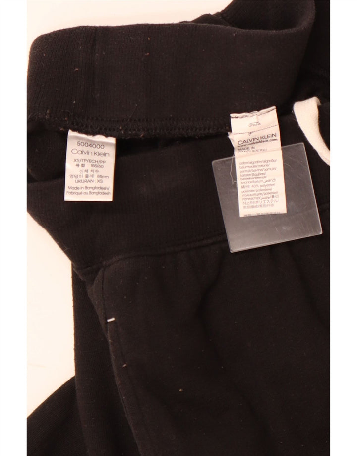 CALVIN KLEIN Pantaloni da tuta con grafica da donna Joggers UK 6 XS Nero