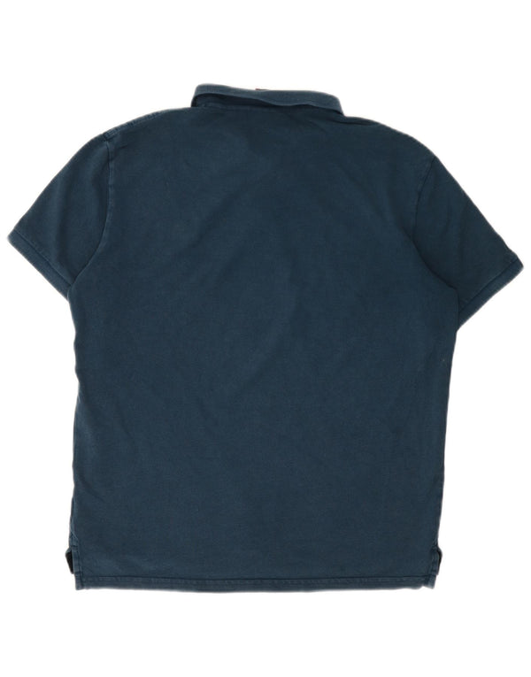Polo da uomo Superdry Large in cotone blu navy