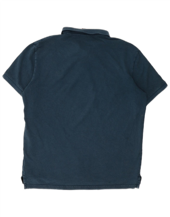 Polo da uomo Superdry Large in cotone blu navy