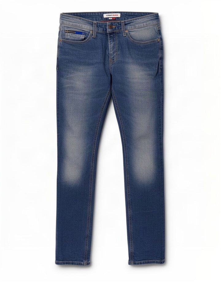 Jeans slim da uomo Tommy Hilfiger W30 L30 cotone blu