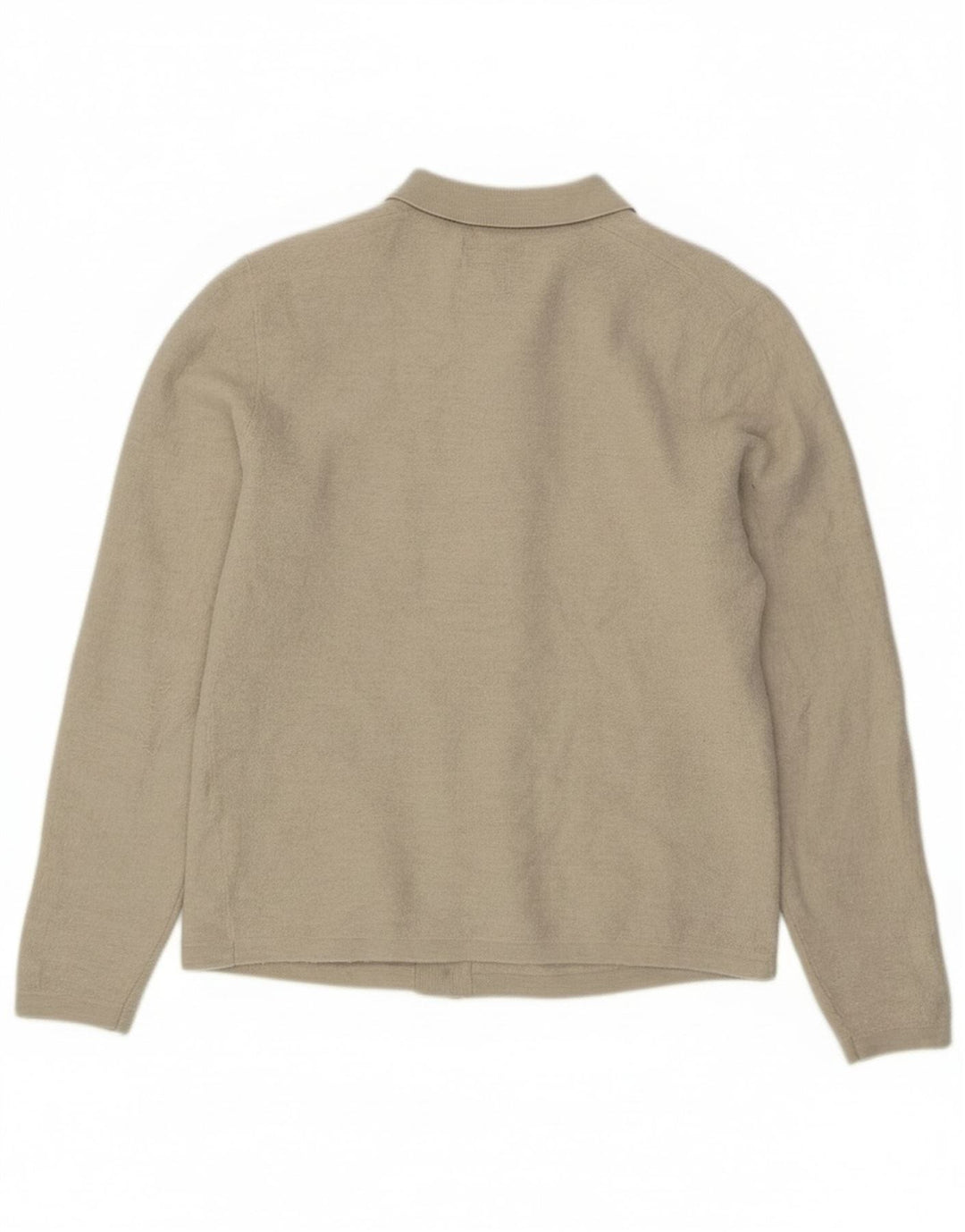 Maglione cardigan autografo da uomo Marks & Spencer in lana merino beige medio