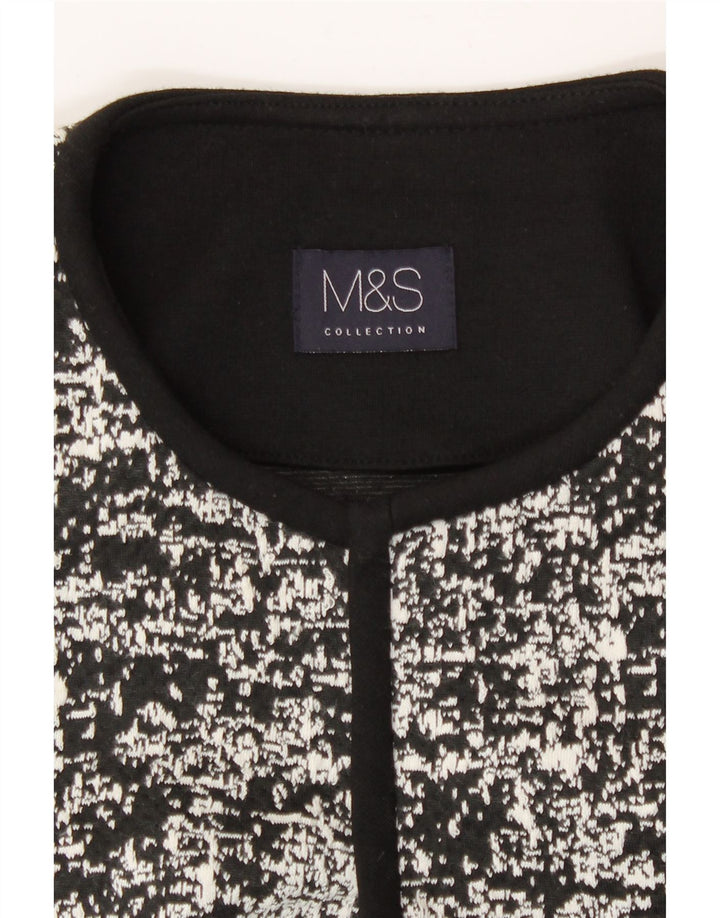 Maglione Bolero da donna Marks & Spencer UK 10 piccolo nero geometrico