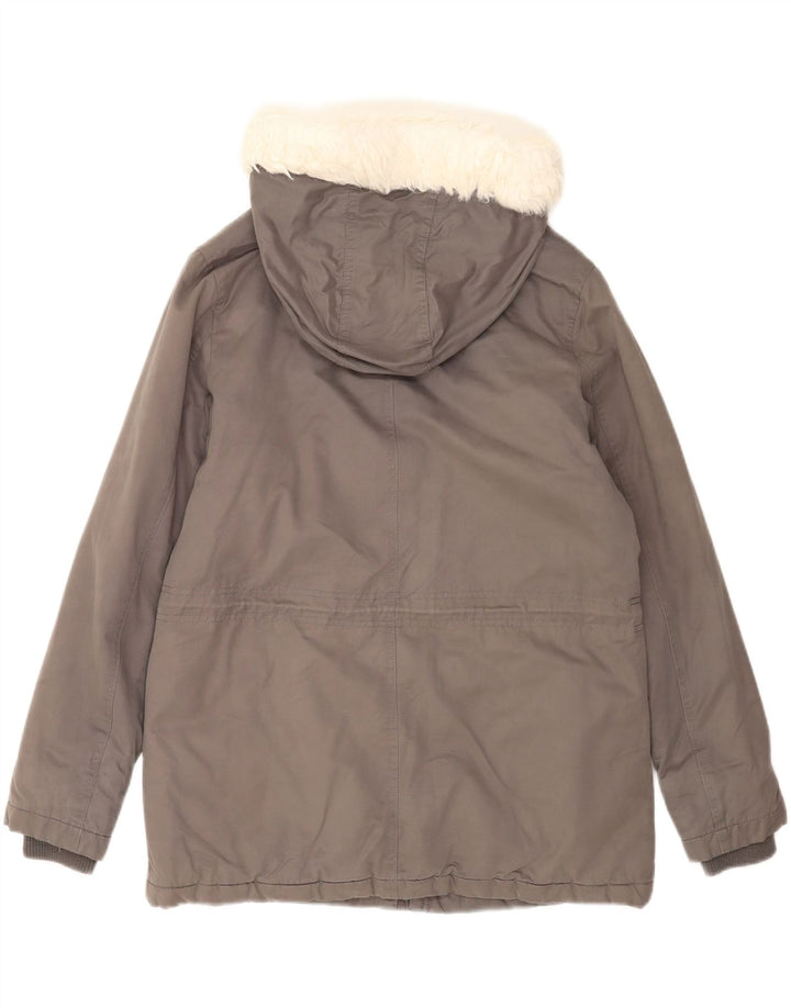 Giacca Parka con cappuccio da donna Oasis UK 14 Poliestere grigio medio