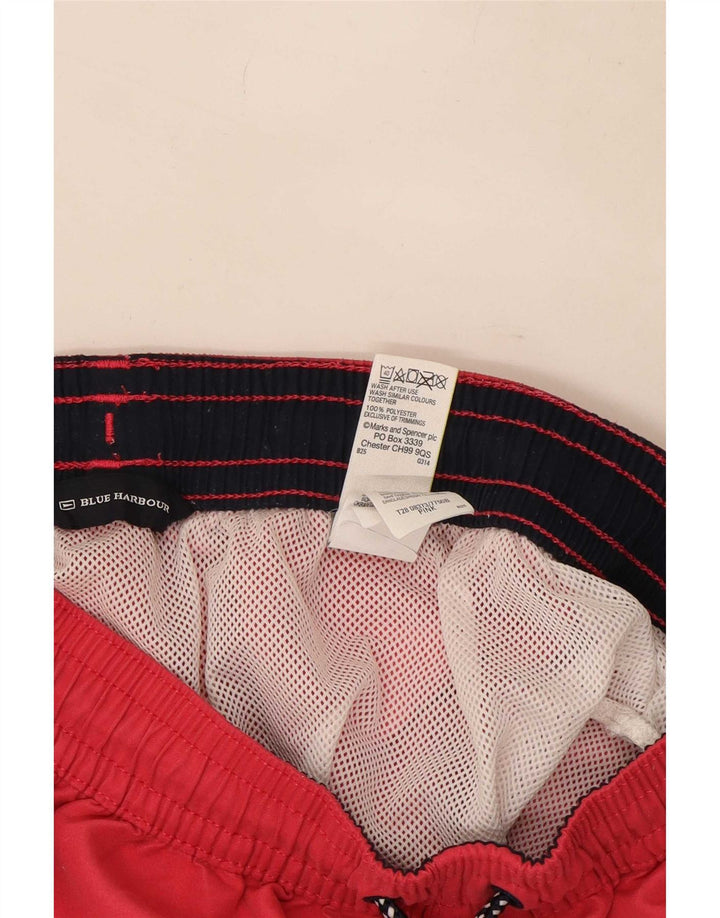 Pantaloncini da bagno Marks & Spencer da uomo Blue Harbour in poliestere rosa medio