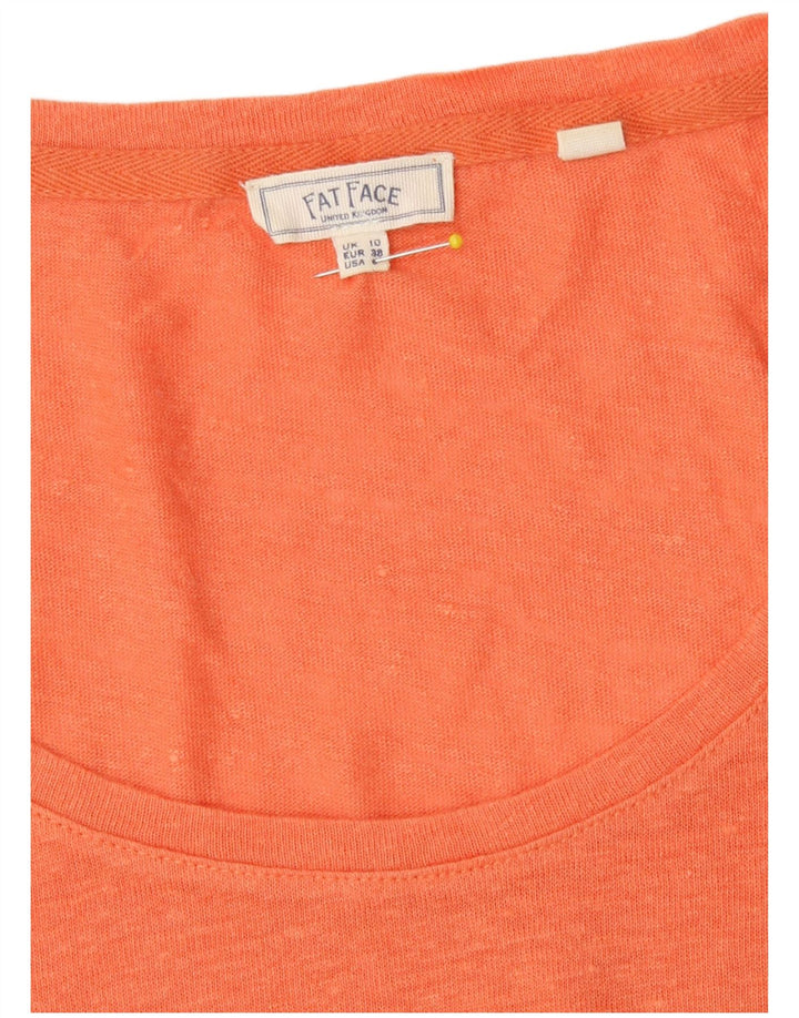 T-shirt oversize da donna Fat Face Top UK 10 piccola arancione
