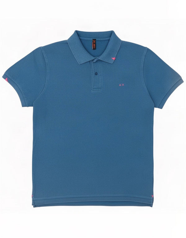 Sun68 Boys Polo Shirt 13-14 Years Blue Cotton