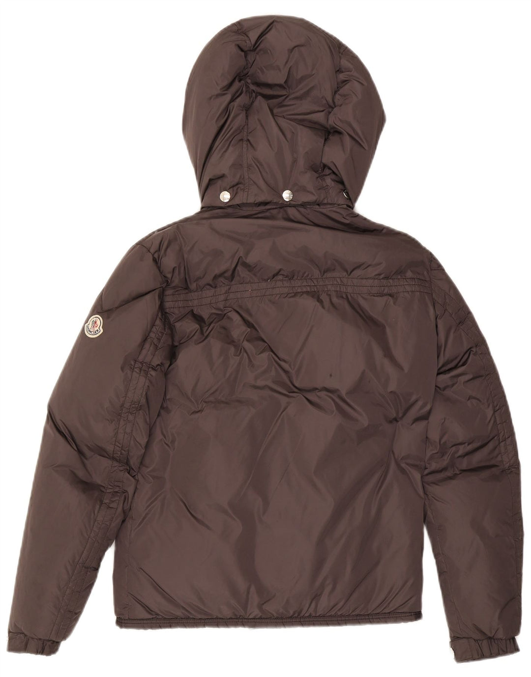 Giacca imbottita con cappuccio da donna Moncler taglia 0 XS in poliammide grigio